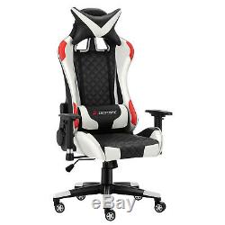 JL Comfurni Luxury Gaming Office Chair Leather Swivel Home Computer Desk Chair