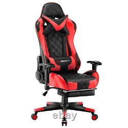 JL Comfurni Luxury Racing Gaming Chair Swivel Leather Recliner Home Office Chair