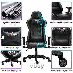 JL Comfurni Racing Gaming Chair Recliner Leather Home Computer Office Chair