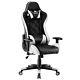 Jl Comfurni Racing Gaming Computer Office Chair Leather Home Recliner Chair