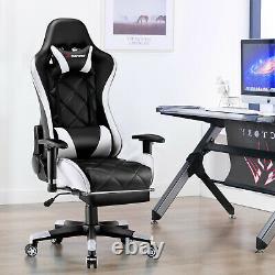 JL Comfurni Racing Gaming Computer Office Chair Leather Home Recliner Chair