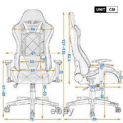 JL Comfurni Racing Gaming Computer Office Chair Leather Home Recliner Chair