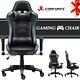 Jl Comfurni Racing Gaming Office Chair Swivel Recline Leather Home Computer Desk