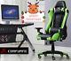 Jl Comfurni Reclining Office Gaming Chair Racing Sport Computer Swivel Leather