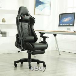 JL Footrest Gaming Chair Office Executive Recliner Racing Adjustable Fx Leather