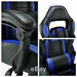 JL Office Executive Footstool Chair Recline Racing Adjustable Gaming Fx Leather