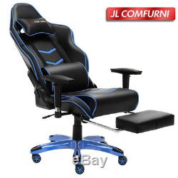 JL Office Racing Footrest Chair Fx Leather Executive Gaming Seat Lift Recliner