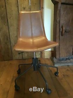 JOHN LEWIS West Elm Slope Saddle Leather Office Chair NEW RRP £399