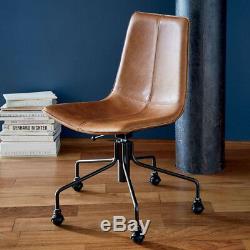 JOHN LEWIS West Elm Slope Saddle Leather Office Chair NEW RRP £399