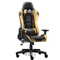 Jl Comfurni Gaming Chair Leather Recliner Home Office Chair Computer Desk Swivel