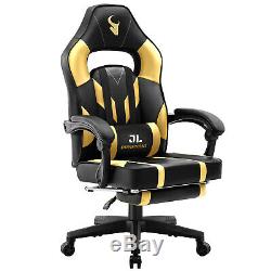 Jl Comfurni Racing Gaming Chair Adjustable Recliner Leather Home Office Chair