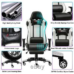 Jl Comfurni Racing Gaming Chair Leather Office Chair Adjustable Home Computer