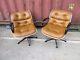 Joblot 2x Original Knoll Charles Pollock Executive Chair Swivel Office With Labels