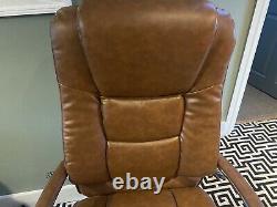John Lewis Abraham Tan Leather Office Chair
