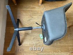 John Lewis Brooks Office Swivel Chair, Faux Charcoal Grey Leather