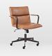 John Lewis Cooper Mid Century Swivel Leather Office Chair, Saddle Rrp £699