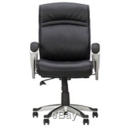 John Lewis Morgan Leather Office Chair, Black RRP £289
