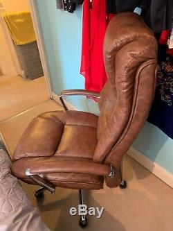 John Lewis & Partners Abraham Office Chair, Tan Leather (RRP £300)