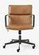 John Lewis & Partners Cooper Mid Century Office Leather Chair, Tan Rrp £699