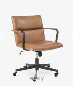 John Lewis & Partners Cooper Mid Century Office Leather Chair, Tan RRP £699