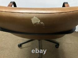 John Lewis & Partners Cooper Mid Century Office Leather Chair, Tan RRP £699