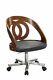 Jual Furnishings Pc606 Retro Vintage Style Curve Office Chair Walnut & Leather