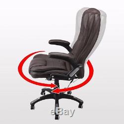 Kidzmotion black leather high back reclining office chair with massage and heat