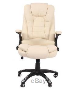 Kidzmotion leather high back reclining office / desk chair with massage and heat