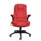 Kidzmotion Red Leather High Back Reclining Office Chair With Massage And Heat