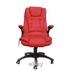 Kidzmotion red leather high back reclining office chair with massage and heat