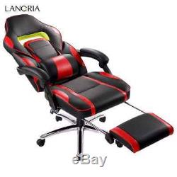 LANGRIA Adjustable Office Chair Ergonomic High-Back Faux Leather Racing Style Re