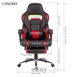 LANGRIA Adjustable Office Chair Ergonomic High-Back Faux Leather Racing Style Re