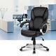 Langria Mid Back Leather Office Chair Executive Swivel Computer Desk Chair Black