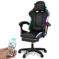 LED Gaming Chair with RGB illuminat Ergonomic Computer Chair Swivel Office Chair