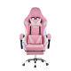 Led Lights Racing Gaming Computer Office Swivel Recliner Leather Chair
