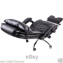 Luxury Office Chair High Back Computer Chair Adjustable Leather Recliner Swivel
