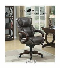 La-Z-Boy Bellamy Executive Bonded Leather Office Chair Coffee (Brown)