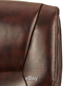 La-Z-Boy Big And Tall Leather Executive Office Chair With Wheels on Sale Brown