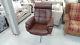 Large Brown Leather Swivel & Recline Office Chair Rrp £699