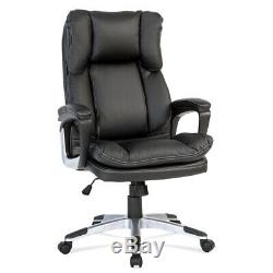 Large Computer Desk Chair Executive Office Chair Swivel Adjustable High Black UK