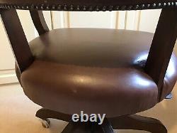 Laura Ashley Franklin Wood & Leather Office Chair