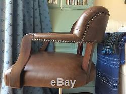 Laura Ashley Leather Franklin Captains Office Chair