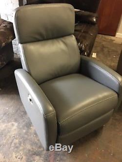 Lazyboy La-z-boy Fully Electric Office, Lounge Chair In Grey Leather