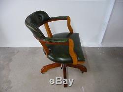 Leather Captains Swivel Office Chair