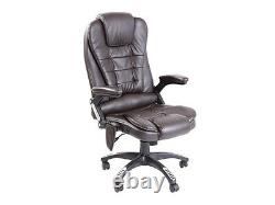 Leather Chair Brown Reclining Office Chair (with massage & heat)