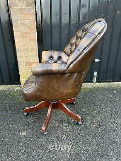 Leather Chesterfield Directors Office Chair Captains Chair