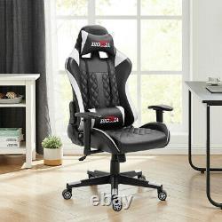 Leather Executive Gaming Chair Office Computer Desk Chair Racing Swivel Recliner