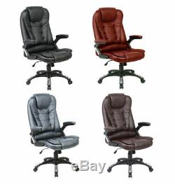 Leather Executive Gaming Computer Desk Office Swivel Reclining Massage Chair