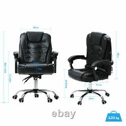 Leather Executive Luxury Massage Computer Chair Office Gaming Swivel Recliner