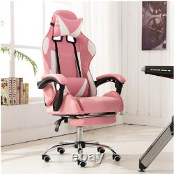 Leather Executive Racing Gaming Computer Office Chair Adjustable Swivel Recliner